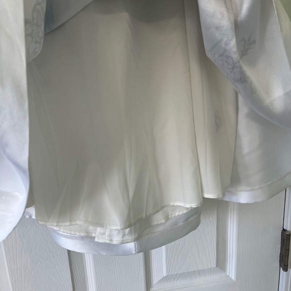 Ted Baker White Floral Petale Passion Flower Full Midi Skirt Size 1 - Picture 11 of 15